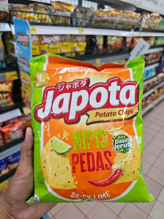Japota Potato Chips Nipis Pedas Spicy Lime